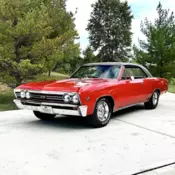 1967 CHEVELLE 138 SS 396 4SPD 12 BOLT COLD AC PS PB BUCKETS CONSOLE RED