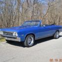 1967 CHEVELLE CONVERTIBLE TRIBUTE SS 396 4SPD 12 BOLT BEAUTIFUL MARINA BLUE NICE