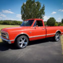 1967 Chevrolet C10 Custom Cab big window AC PS PB Coys 67407 Miles Orange Pickup