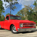 1967 CHEVROLET C10 SHORT BOX RESTOMOD PRO STREET BAGGED TUBBED VORTECH PS PB RED