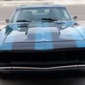 1967 Chevrolet Camaro RS Blue with Black Racing Stripes
