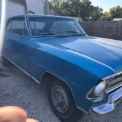 1967 Chevrolet Nova SS 11837 4 speed V8 project  car off road since 1985