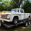 1967 Dodge D 100 Sweptline truck and car hauler.