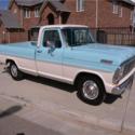 1967 Ford F100 Ranger 43,544 Miles Blue and White Truck 352 CID 208 HP Manual