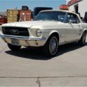 1967 Ford Mustang  49,336 Miles White Convertible  Automatic