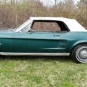 1967 FORD MUSTANG CONVERTIBLE FACTORY 289 AUTOMATIC. DARK MOSS GREEN EXTERIOR.