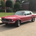 1967 Ford Mustang Coupe, 302, 3-speed Manual, New Red Paint and Black Vinyl Top