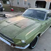 1967 Ford Mustang Coupe Green Automatic, Very little structural rust