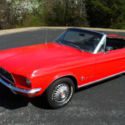 1967 Ford Mustang Covertible Red Black 83K miles 6 cylinder Automatic Serviced
