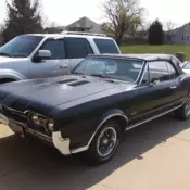 1967 Oldsmobile Cutlass Supreme 442 Convertible Project BLACK/RED