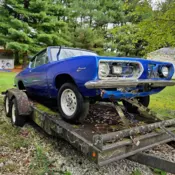 1967 Plymouth Barracuda + CAR TRAILER Turbocharged 323 Mopar Cuda Drag Race NHRA