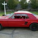 1967 Red Ford Mustang Coupe Rolling Project