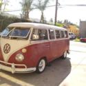 1967 Volkswagen Bus Deluxe 13 Window 92193 Miles Red/ White Bus 4 CYL Manual