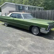 1968 Cadillac DeVille Convertible Coupe Green deville