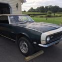 1968 camaro convertible, 4 speed, needs restored, parked in a garage since 1976