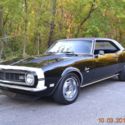 1968 CAMARO SS 350 4SPD PS FACTORY AND TACH GAUGES BEAUTIFUL TRIPLE BLACK