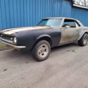 1968 Camaro Z/28 Project Cordovan Maroon, Deluxe White Interior, White Vinyl Top