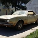 1968 Chevrolet Camaro Convertible 327ci 275hp 4bbl engine 3 speed manual trans