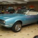 1968 Chevrolet Camaro Convertible 9999 Miles Grotto Blue  327C.I. Powerglide Aut