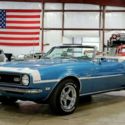 1968 Chevrolet Camaro SS 396 Convertible 19879 Miles Blue Convertible 396ci V8 4