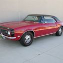1968 Chevrolet Chevy Camaro 327 V8 Red Black Deluxe Interior 54k Miles Original