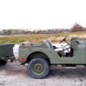 1968 CJ5 M38A1 clone army military jeep and M416 trailer