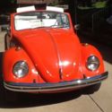 1968 classic orange Volkswagen beetle convertible