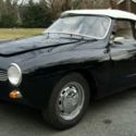 1968 Classic VW Karmann Ghia Convertible, Black with white interior