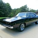 1968 DODGE CHARGER 440 V8 AUTO W/ COLD AC KENWOOD STEREO MOPAR BLACK / BLACK