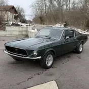 1968 FASTBACK BULLITT TRIBUTE 289 5SPD PS PDB TACH HIGHLAND GREEN