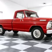 1968 Ford F250  98431 Miles RED Truck 360 V8 3 Speed Column Shift