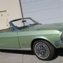 1968 FORD MUSTANG CONVERTIBLE 289 C CODE! P/S! LIME GOLD! POWER TOP!
