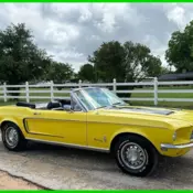 1968 Ford Mustang Convertible, V8, AC, PS, PB, DLX Pkg