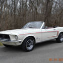 1968 MUSTANG CONVERTIBLE 289 AUTO PS PW TOP SOLID SHARP WHITE AND RED VERY NICE