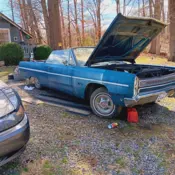 1968 Plymouth Fury III convertible, rusty-needs work