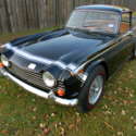 1968 TRIUMPH TR250  in BLACK w  TAN , OVERDRIVE , SURREY TOP