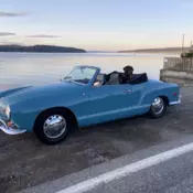 1968 Volkswagen 1600 Karmann-Ghia Coupe Convertible Blue