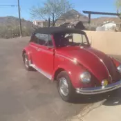 1968 Volkswagen beetle bug convertible near new tires and top and stereo