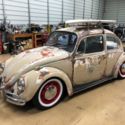 1968 Vw Beetle Patina runs and drives great surf board included