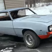 1969 69 Camaro SS Hugger Orange Endura Bumper Disc Brakes Project Car