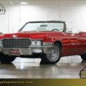 1969 Cadillac DeVille Convertible Red Convertible 472CID/375HP V8 23,967 Miles