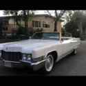 1969 Cadillac DeVille Coupe Convertible White RWD Automatic chrome/gold