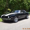 1969 CAMARO SS 350 AUTO PS PB GAUGES SOLID BEAUTIFUL TUXEDO BLACK WHITE INTERIOR