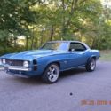 1969 CAMARO SS 350 HOLLEY EFI AUTO PS PDB TACH GAUGES SOLID SHARP BLUE METALLIC
