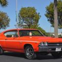 1969 CHEVELLE L-78 396 375HP,LEGEND G&T 5SPD,12 BOLT,PB,PS,TILT,ORANGE,FRAME OFF