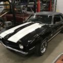 1969 Chevrolet Camaro, 350, console auto, Black with White stripes, nice!