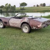 1969 Chevrolet Corvette Burgundy Poly Convertible Refinished Frame Title in Hand