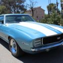 1969 Chevy Camaro RS/SS 396 12 Bolt Posi Glacier Blue Houndstooth Interior VIDEO