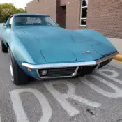 1969 Corvette Blue on Blue 350, AC, T-Top, low miles