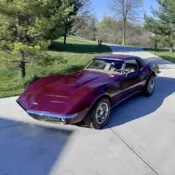 1969 CORVETTE T-TOPS 427/390HP 4SPD NUMBERS MATCHING PS PDB MAROON AND SADDLE
